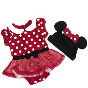 DISNEY Minnie Holiday Bodysuit & Hat